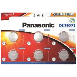 Батарейка Panasonic литиевая CR2032 блистер, 6 шт., CR-2032EL/6B
